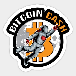 Bitcoin Cash - Funny Digital Cash Rocket Cryptocurrency Hodl Sticker